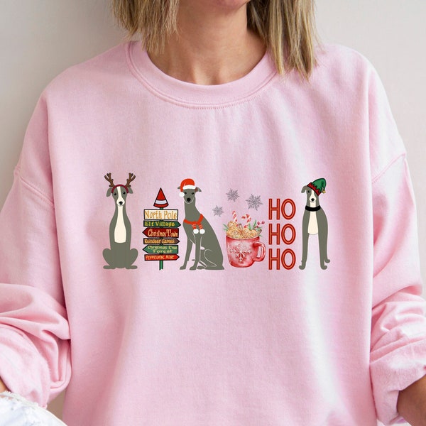 Greyhound Christmas Sweatshirt, Greyhound Mom Christmas Shirt, Greyhound Dad Sweatshirt, Christmas Gift for Greyhound Lover Greyhound Owner