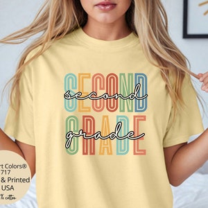 Comfort Colors® Second Grade Teacher Shirt, 2nd Grade Teacher Shirt, 2nd Grade T-Shirt, Second Grade TShirt, Elementary School, Teaching Tee