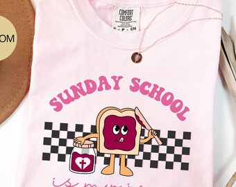 Retro Sunday School Teacher Shirt Comfort Colors®, Gift for Sunday School Teachers, Teacher Appreciation Gift, Bible School Teacher Shirt