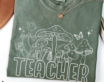 Cottagecore Teach Shirt Comfort Colors® , Boho New Teacher Shirt, Teacher Appreciation, Back to School Shirt, Elementary School Teacher Tee
