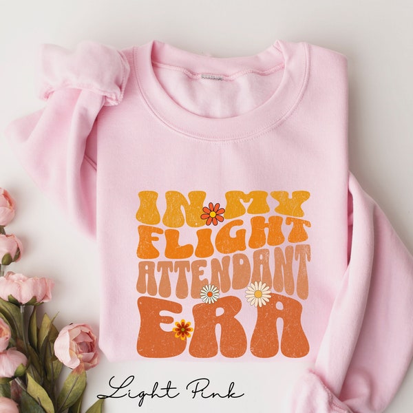 In My Flight Attendant Sweatshirt, Retro Flight Attendant Shirt, Boho Flight Attendant Sweater, Flight Attendant Gifts, Cabin Crew Gift