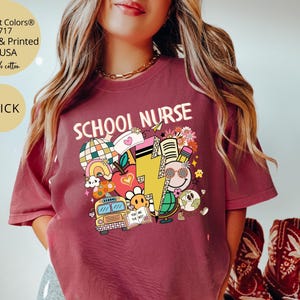 School Nurse Shirt Comfort Colors®, Back To School Shirts, School Nurses Gift, Rn Nurse Gifts, First Day Of School Gift, Nurses Week Shirt