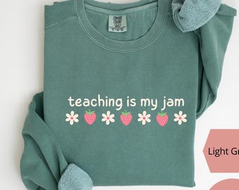 Sudadera Teach Comfort Colors®, bonita sudadera para maestros, regalo de agradecimiento para maestros, regreso a clases, regalo para maestros, primer día de clases