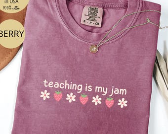 Camiseta de maestra Comfort Colors®, regalo para maestras, camiseta de regreso a clases, camiseta del equipo de maestras, agradecimiento a las maestras, maestra de primer grado