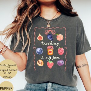 Teacher Shirt Comfort Colors® Cute Teacher Gift Spring Floral Teacher Tee Gift for Teacher Teaching Shirt Teacher Appreciation Gift Summer