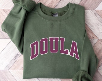 Retro Doula Sweatshirt, Birth Doula Sweatshirt, Doula Gift, Minimalist Doula Shirts, Midwife Graduation Student, Postpartum Doula Sweatshirt