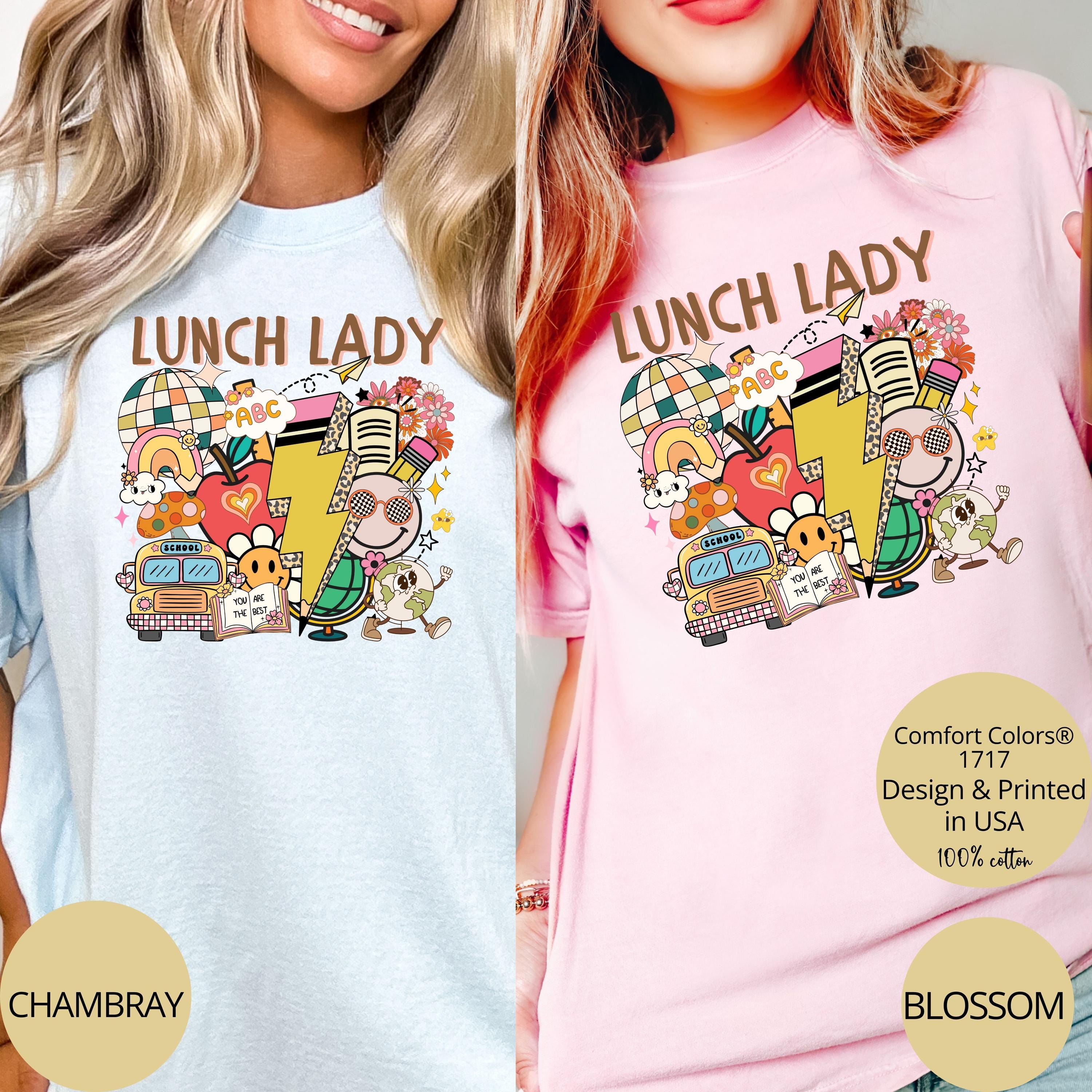 Retro Lunch Lady Shirt Comfort Colors®, School Cafeteria Crew Tshirt ...