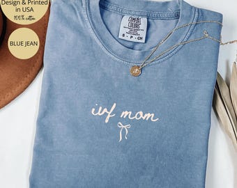Ivf Mom Shirt Comfort Colors®, Ivf Mom Gift, Positive Vibes Only Ivf Shirt, Infertility Gifts, ivf Pregnancy Gift, Ivf Transfer Day Tee