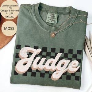 Checkered Judge Shirt Comfort Colors, Judge Gift, Law Shirt, Legal Tee, Funny Judge Shirt, Retro Judge Retirement Gift, Judge Birthday Gift
