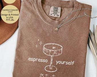 Espresso Martini Shirt Comfort Colors®, Tini Time, Espresso Shirt, Espresso Martinis, Martini Lover Gift, Girls Night Out Drinking Shirt