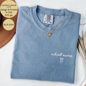 School Nurse Shirt Comfort Colors®, Back To School Shirts, School Nurses Gift, Rn Nurse Gifts, First Day Of School Gift, Nurses Week Shirt
