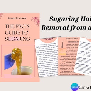 Intimate Sugar Waxing Editable Training Manual, Sugar Wax Training Academy, Esthetician Training Manual, Edit in canva, PDF E-Book, Sugaring