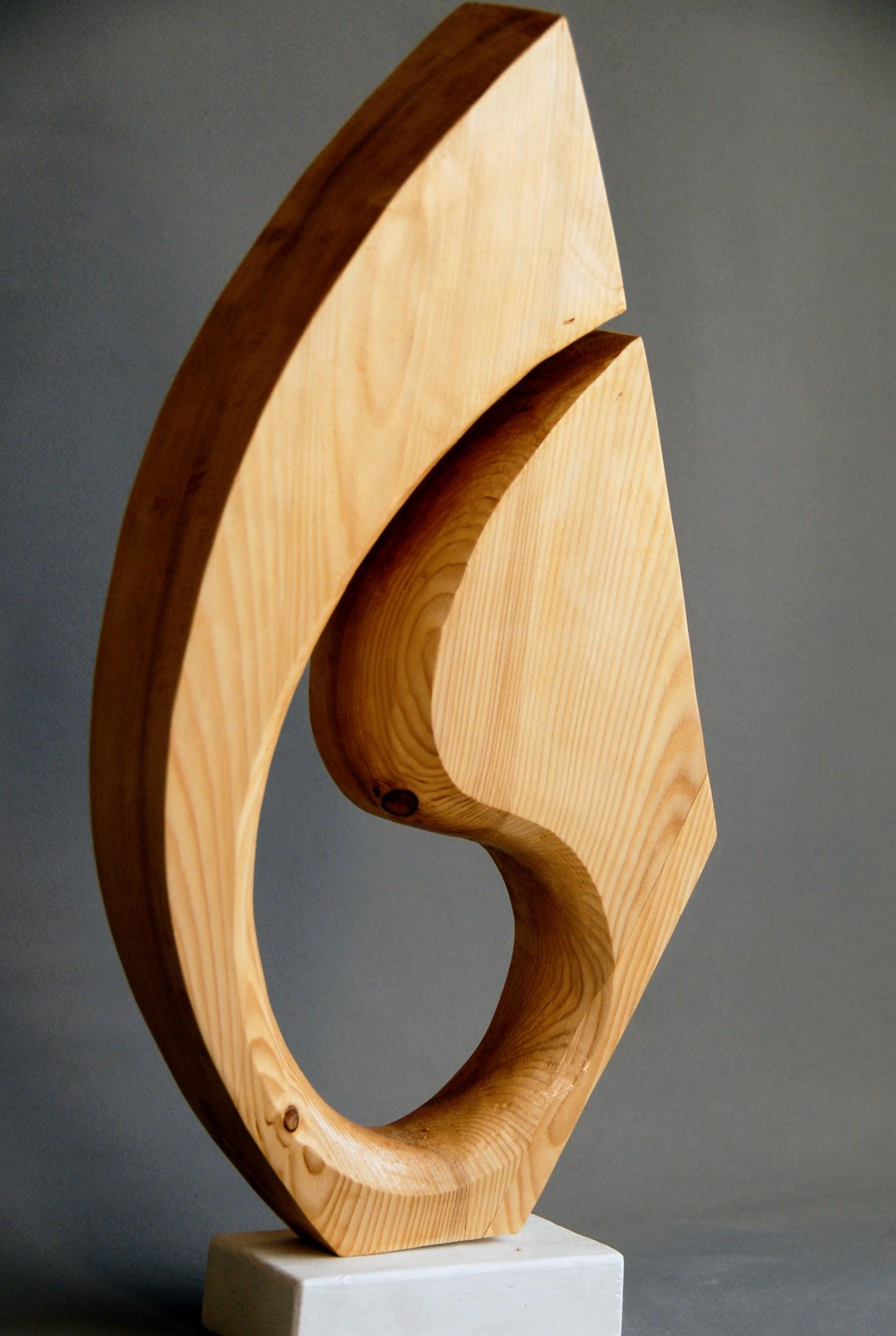 Abstract Fir Wood Sculpture: Mid-century Modern Rustic Art - Etsy