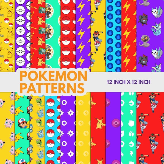 Papel digitalPapel Digital Pokemon M4 - Patrones, Personajes y Accesorios