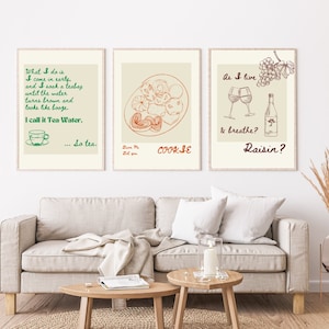 New Girl, Galeria ścienna, Drukowana sztuka ścienna - Pobieranie cyfrowe, Estetyczny wydruk, Plakat kuchenny