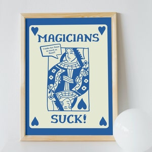 Zauberer saugen, ich denke, du solltest inspiriert druckbare Wandkunst - digitaler Download, Retro Lucky You Print
