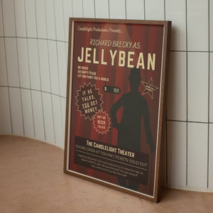 Jellybean - Silent Theater, I Think You Should Leave inspiriert druckbare Wandkunst - digitaler Download, Play Poster