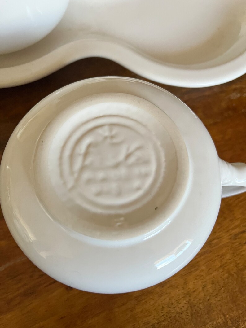 Vintage Fiestaware Creamer & Sugar Set Etsy