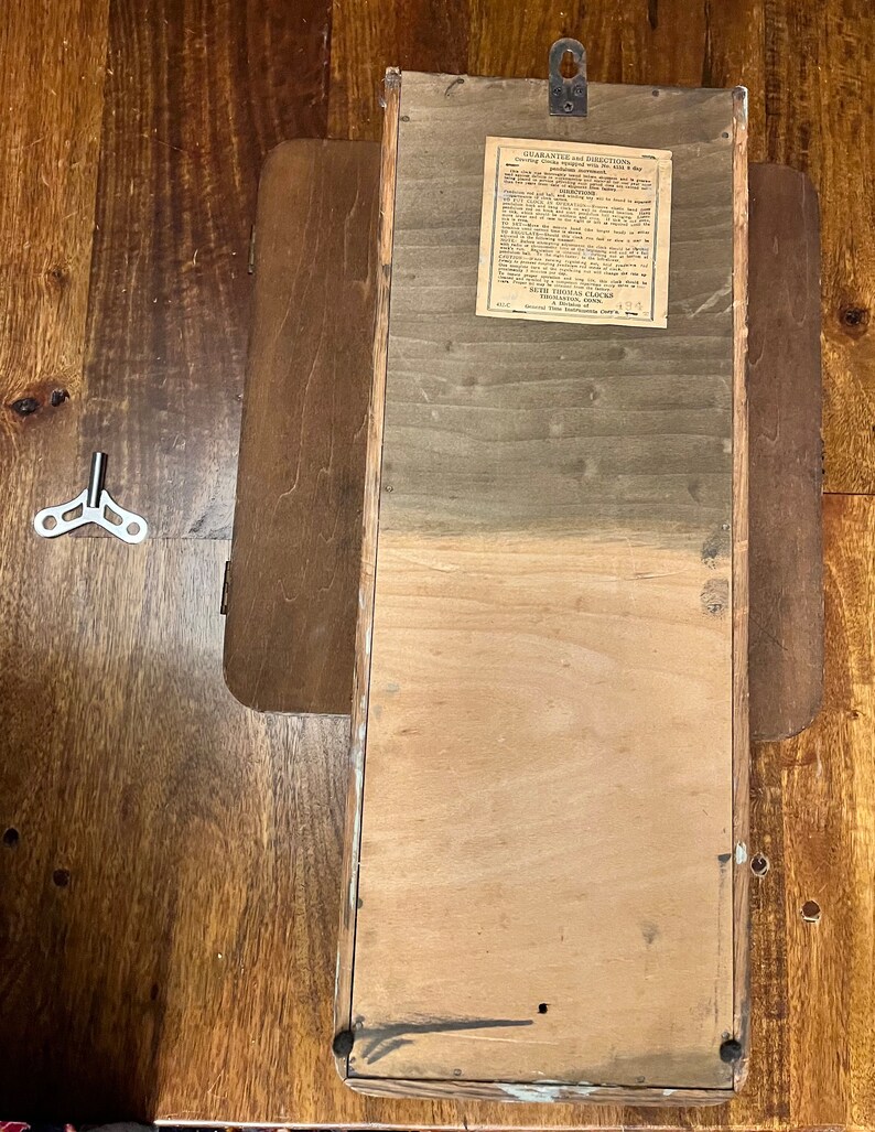 Vintage Seth Thomas Mission Style Wall Clock Etsy