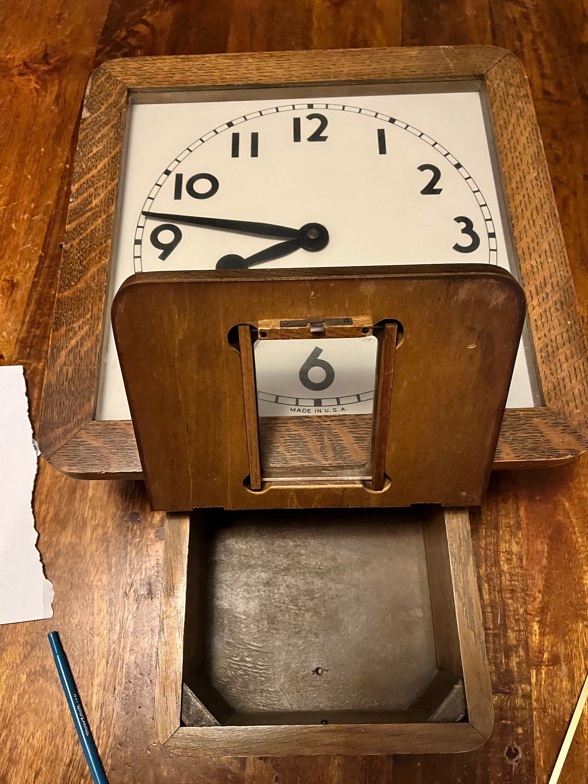 Vintage Seth Thomas Mission Style Wall Clock Etsy