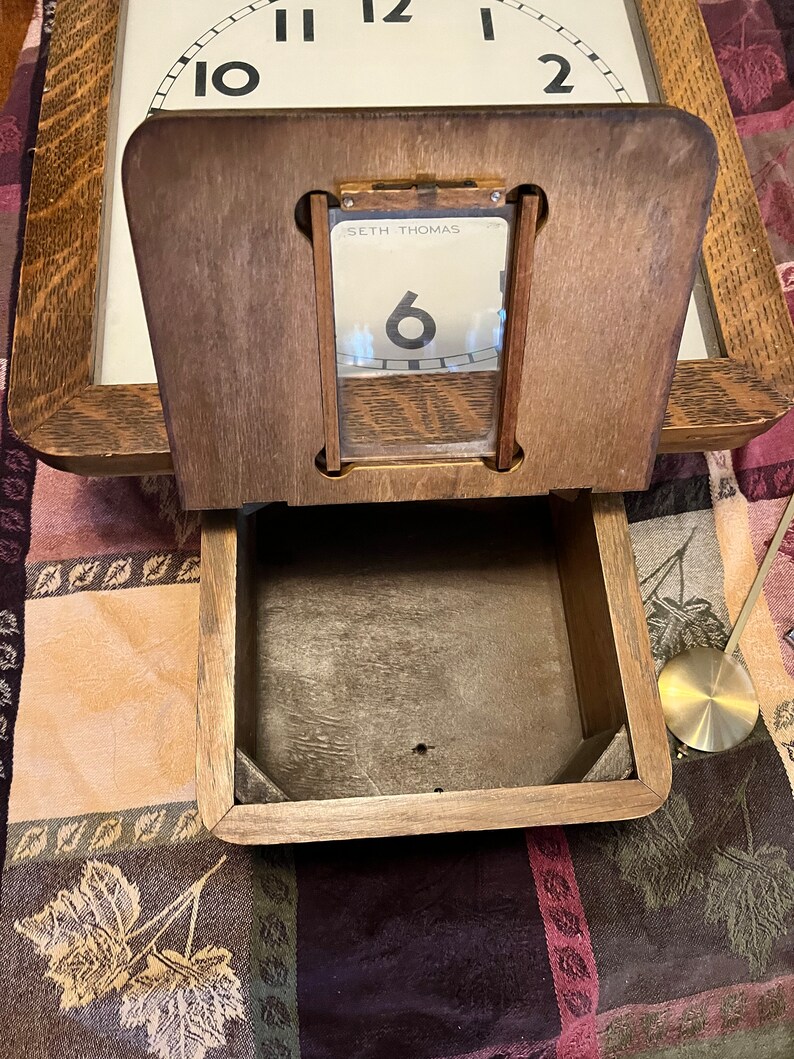 Vintage Seth Thomas Mission Style Wall Clock Etsy