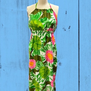 Vintage 1960’s Hawaiian Maxi Dress - Size 10