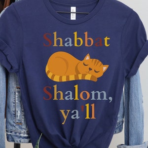 Shabbat Shalom Shirt | Cat Shalom Shirt | Sabbath Shirt | Israelite Shirt  | Jewish Shirt | Christian Shirt | Hanukkah Gift | Cat Love Shirt