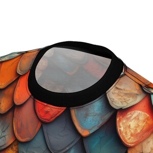 Dragon Scale Print Unisex Tee, Colorful Graphic T-Shirt image 7
