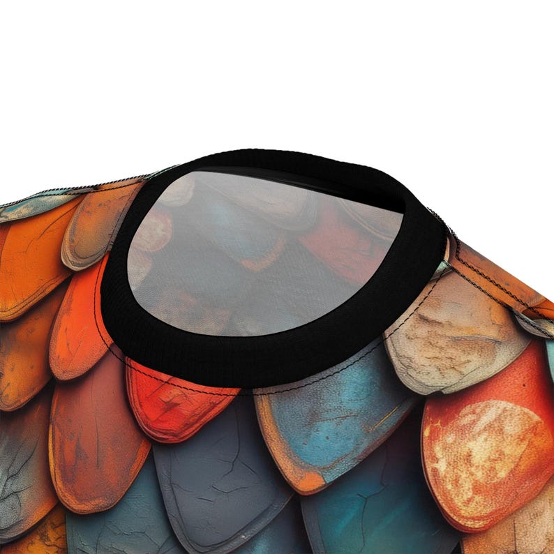 Dragon Scale Print Unisex Tee, Colorful Graphic T-Shirt image 7