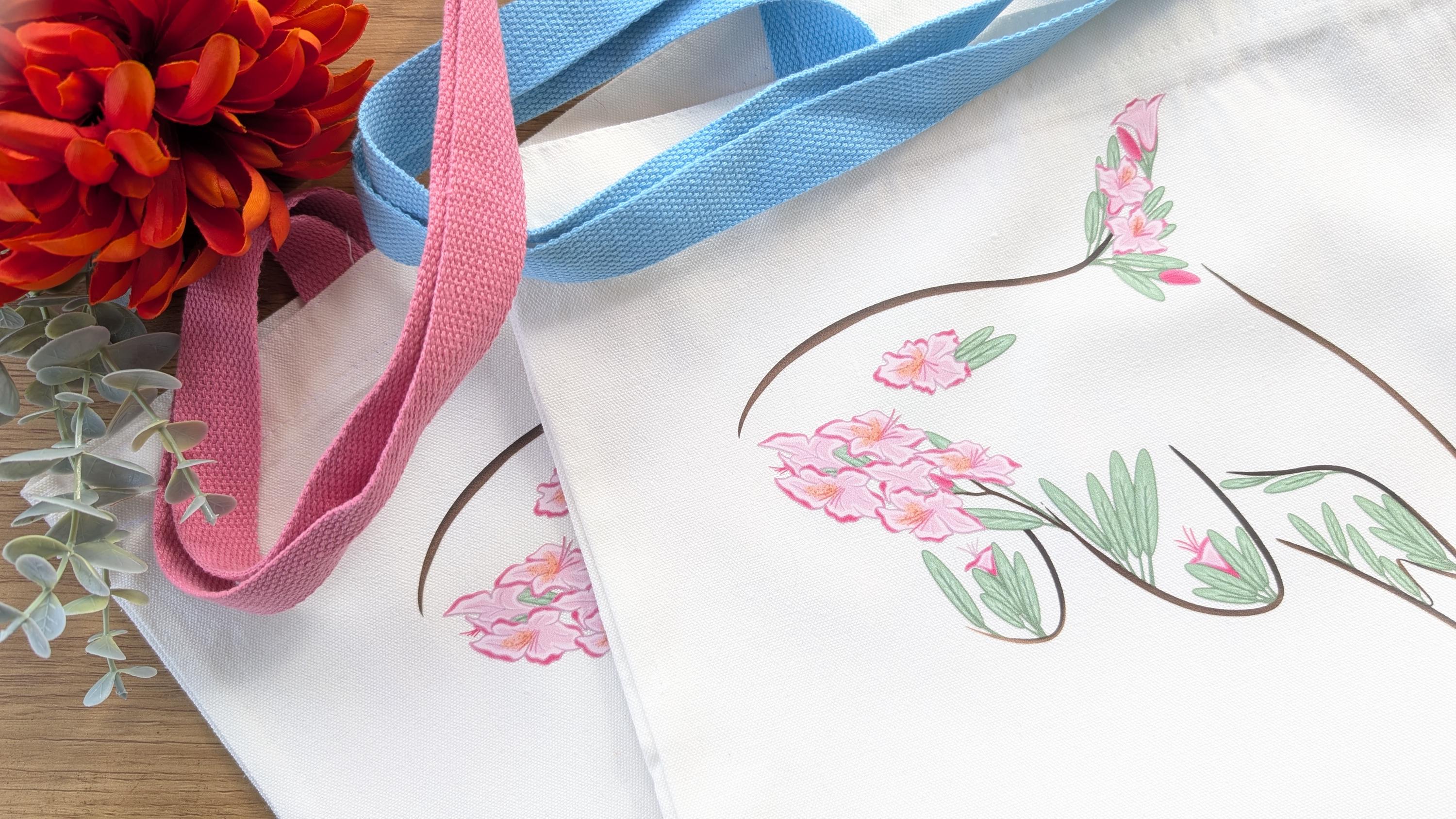 Floral Pets Bags | Tote Bags and Zipper Pouches of Whimsical Illustrations of Animals Made of Flowers, Perfect Gift for Family and Friends