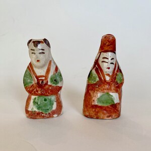 Pair of Small Ming Dynasty Pottery Figures