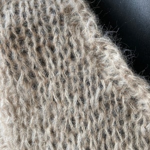 Soft and warm round neck sweater in hand-knitted alpaca image 2