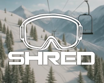 SHRED Winter Activity Vinyl Decal