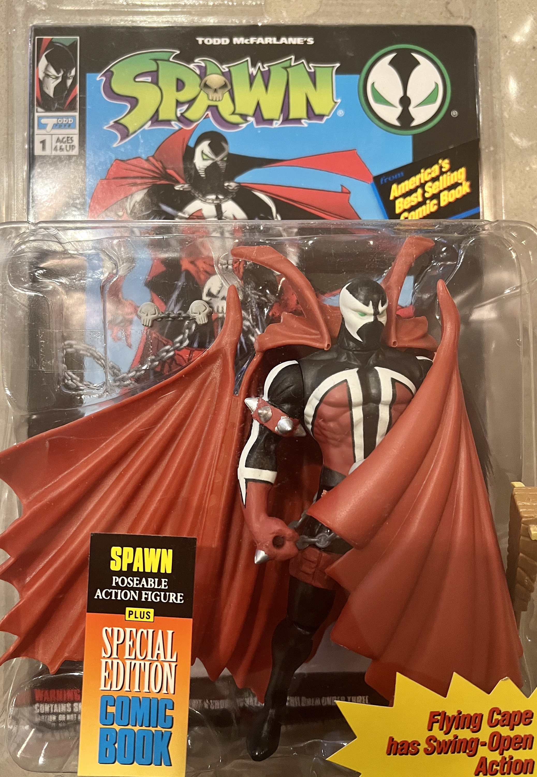 Spawn: Spawn Flying Cape With Comic Book Mcfarlane Toys - Etsy