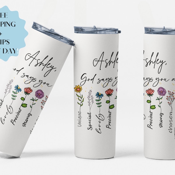 Personalized Christian Tumbler Psalm 1:3 Gift for Women Christian teacher Religious Bible Verse Unique Gift Idea for Her Teens Birthday