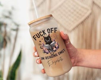 Book Lover Gift, Smut Gift, Book Club Gift for Her, Smut Glass Tumbler, Smut Lover Iced Coffee Cup, 16 oz, Spicy Books, Gift for Smut Lover