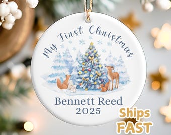 Baby's First Christmas Ornament, Baby 1st Christmas Ornament, Custom Baby Name, Custom Newborn Gift, new baby gift for mom, custom baby gift