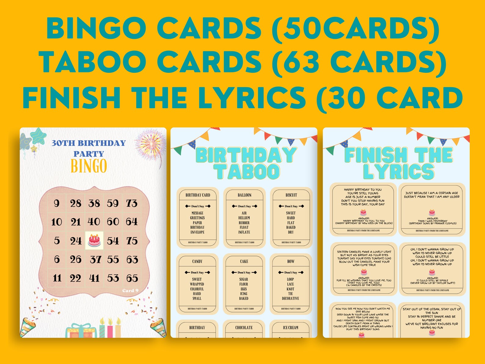 30th Birthday Party GAMES MEGA BUNDLE for Him 18 Fun Games - Etsy