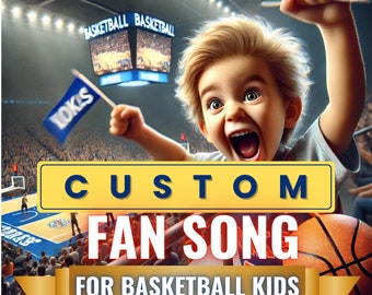 Custom Fan Song for Your Basketball Superfan | Personalized Basketball Gift for Kids | Team Spirit Anthem