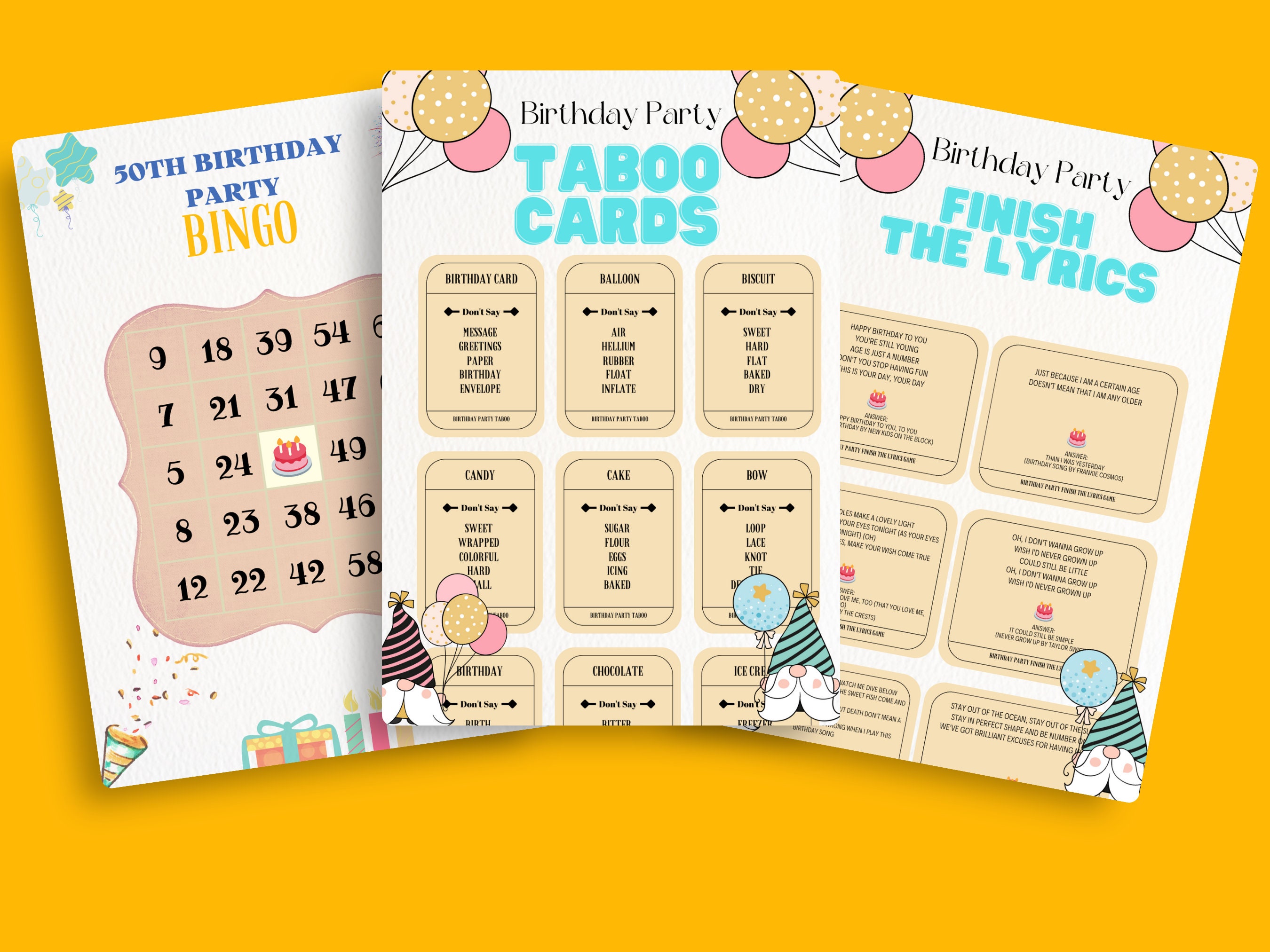 50th Birthday Party GAMES MEGA BUNDLE for Him, 15 Fun Games for Man - Etsy