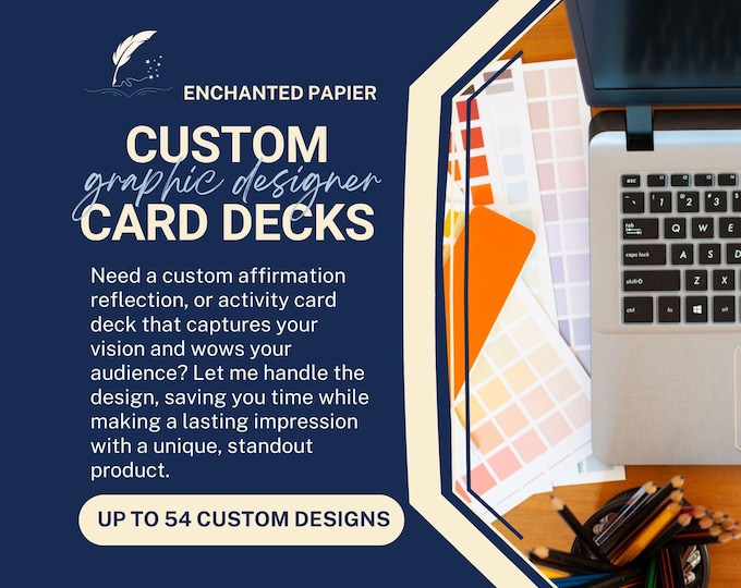 Featured listing image: Custom Card Deck Designs | Up to 54 Unique Card Designs