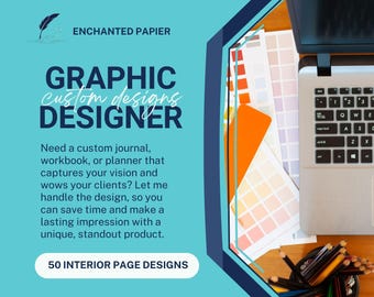 Custom Designs for Journals, Planners and Workbooks | 50 Interior Pages | Graphic Design Services