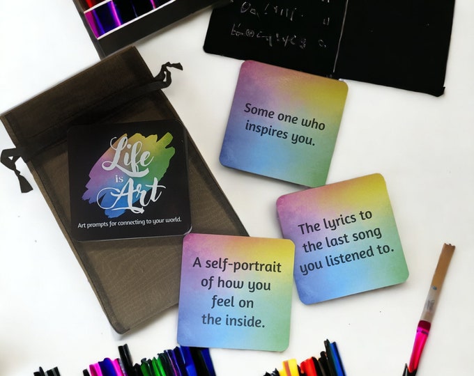 Art Journal Prompt Deck | Life Is Art - 52 Creative Prompt Cards Connecting You To Your World | 52 Creative Challenges