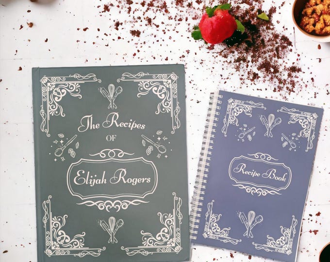 Featured listing image: Customizable Recipe Journal – Personalization Available