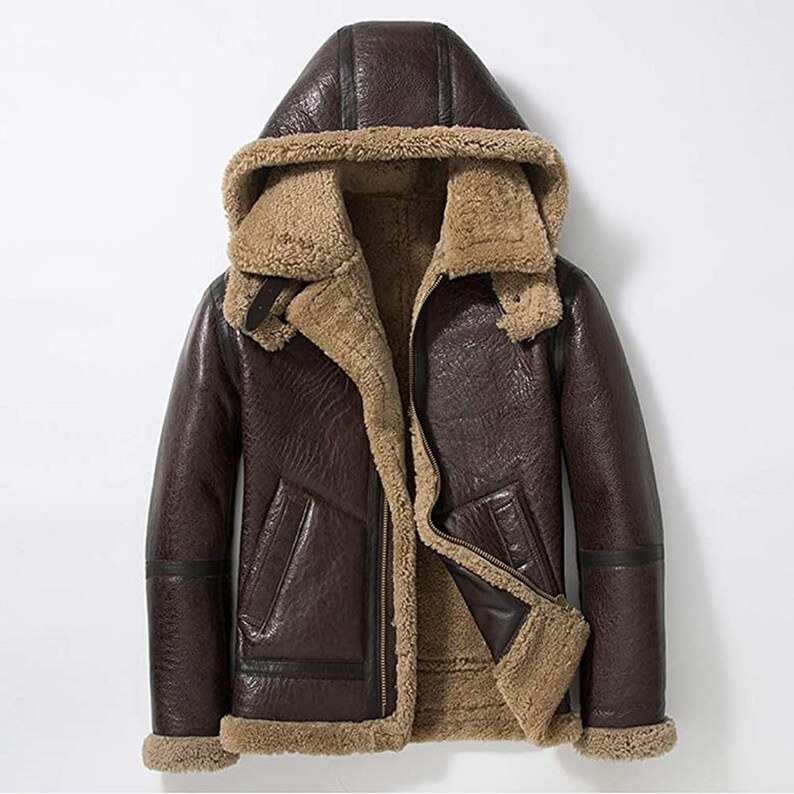 RAF Fur Coat Mens B3 Bomber Jacket Mens Shearling Coat Etsy