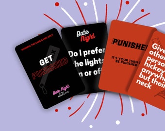 Get Punished Date Night Edition - Fun Couples Game Night - Drinking Game , Unique Date Night Idea, Romantic Card Game, Couples Game Night