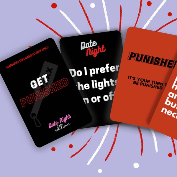 Get Punished Date Night Edition - Fun Couples Game Night - Drinking Game , Unique Date Night Idea, Romantic Card Game, Couples Game Night