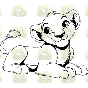 Modello Simba 2 Re Leone, 3 file da scaricare, SVG, TIFF, PSD, Png, Jpg + Zip