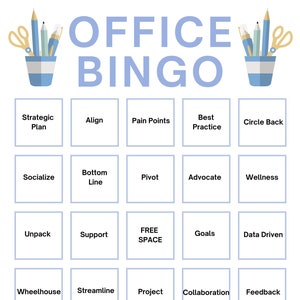 10 afdrukbare kantoorbingokaarten | Lingo Bingo op kantoor | Kantoorfeest | GEMAKKELIJK NU direct downloaden