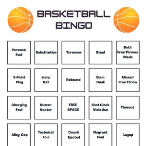 20 Druckbare März Madness Bingo Karten | Basketball Bingo | März-Verrücktheit Party | EINFACH Sofort Download JETZT
